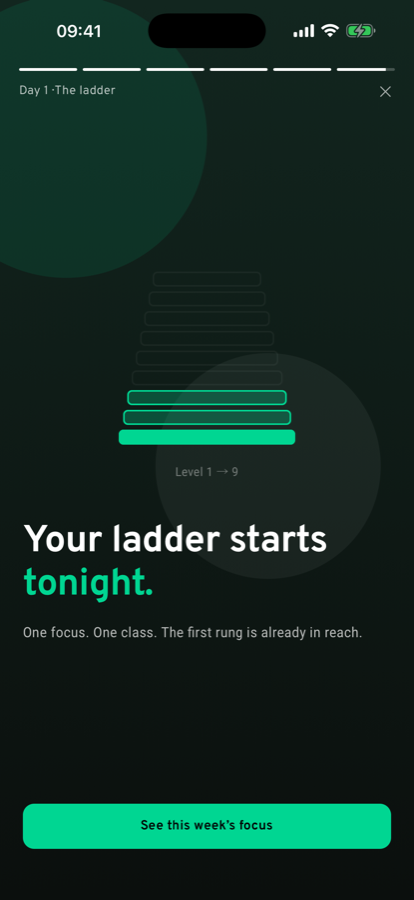 Ladder progress in the app